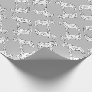 Paarden van zwarte en witte paarden cadeaupapier