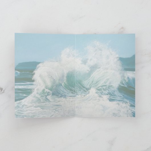 Paarden vechten bij Zee - Inspirerend Kaart (Binnen)