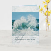 Paarden vechten bij Zee - Inspirerend Kaart (Gele Bloem)