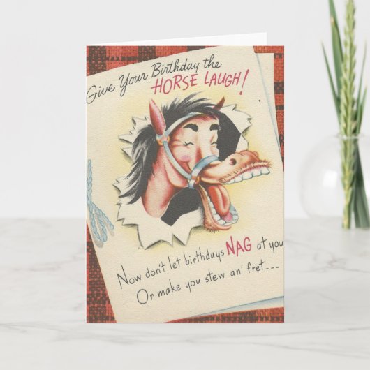 "Paarden" verjaardag Kaart (Voorkant)