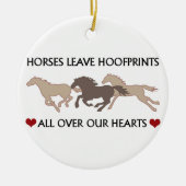 Paarden Verloren hoofdafdrukken Keramisch Ornament (Voorkant)