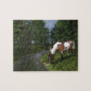 Paarden verven door Forest Stream Legpuzzel