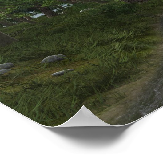 Paarden verven door het Poster Forest Stream (Hoek)