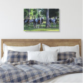 Paarden verven in de bomen canvas afdruk (Insitu (Slaapkamer))