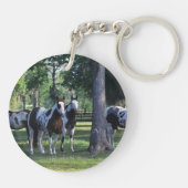 Paarden verven in de bomen sleutelhanger (Achterkant)