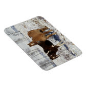 Paarden verven in sneeuw magneet (Rechterzijde)