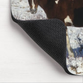 Paarden verven in sneeuw muismat (Hoek)