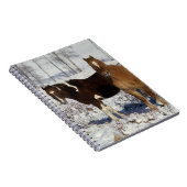 Paarden verven in sneeuw notitieboek (Rechterzijde)