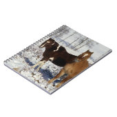 Paarden verven in sneeuw notitieboek (Linkerzijde)