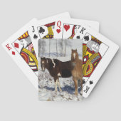 Paarden verven in sneeuw pokerkaarten (Achterkant)