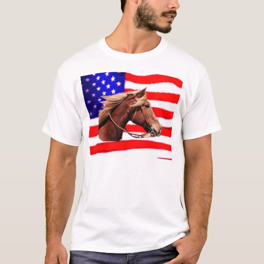 Paarden/vlag T-shirt (Voorkant)