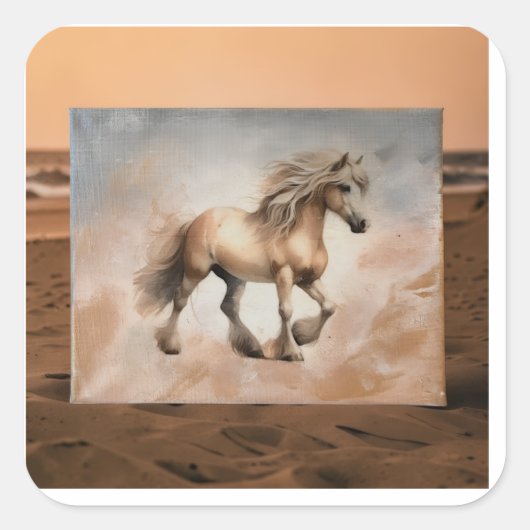Paarden Vleugels Sticker (Voorkant)