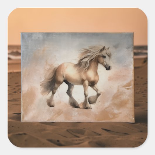 Paarden Vleugels Sticker (Voorkant)