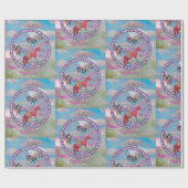 Paarden vliegen cadeaupapier (Vlak)