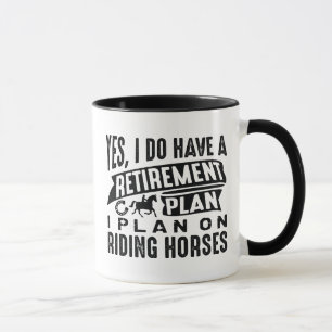 Paarden volgens het uittredingsschema mok