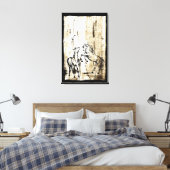 Paarden voor het fokken van paardenkunst canvas afdruk (Insitu (Slaapkamer))