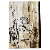 Paarden voor het fokken van paardenkunst medium cadeauzakje (Achterkant)