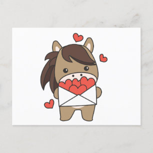 Paarden voor het harden van Valentijnsdagen Briefkaart