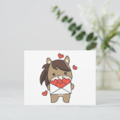 Paarden voor het harden van Valentijnsdagen Briefkaart (Staand voorkant)