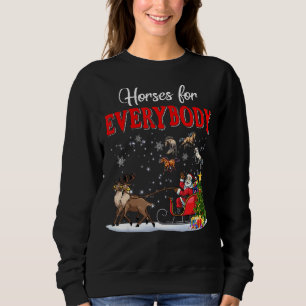 Paarden voor iedereen Funny Santa Sleigh Reindeer Trui