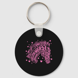 Paarden voor meisjes paardenrennen sleutelhanger