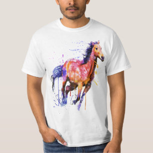 Paarden voor paardenliefhebbers met kleurrijke kun t-shirt