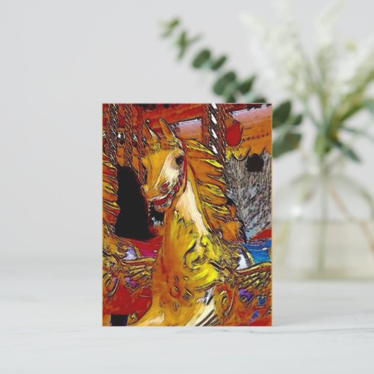 Paarden voor vliegvelden briefkaart (Staand voorkant)