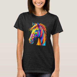 Paarden voor vrouwen nemen Kind in een meisje dat  T-shirt