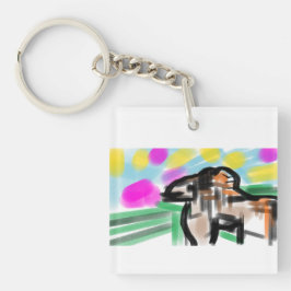 Paarden vreugde sleutelhanger