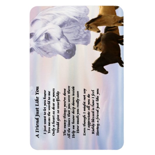 Paarden Vriend Gedicht Magneet (Verticaal)
