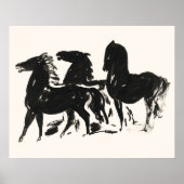 Paarden Wall Art Antiek Paardensport Print (Voorkant)