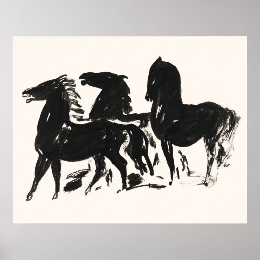  Paarden Wall Art Antiek Paardensport Print (Voorkant)