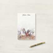 Paarden Waterverf paarden overlopen Post It Notes (Op bureau)