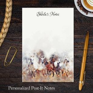 Paarden Waterverf paarden overlopen Post It Notes