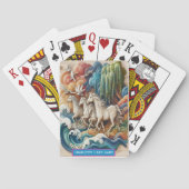 Paarden & Waves Monogram Kinder wedstrijd spel Pokerkaarten (Achterkant)