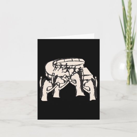 Paarden wedden op mensen racen paardensport gift f kaart (Voorkant)