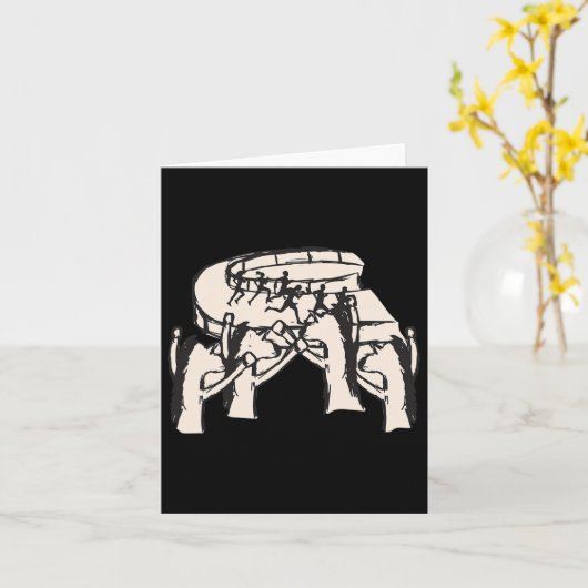 Paarden wedden op mensen racen paardensport gift f kaart (Gele Bloem)