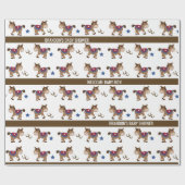 Paarden Western Baby shower nieuwe baby Cadeaupapier (Vlak)