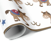 Paarden Western Baby shower nieuwe baby Cadeaupapier (Rol Hoek)