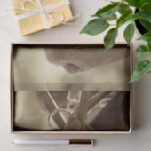 Paarden Western  Bruin Groene Rustische Ontvanger Tissuepapier (Geschenk)