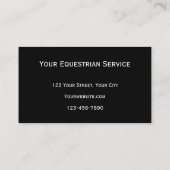 Paarden Western Rustic Black White Equestrian Busi Visitekaartje (Achterkant)