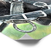 Paarden Western Rustic Brown Green Country Style Poster (Hoek)