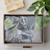 Paarden Western Rustic Brown Green Decoupage Tissuepapier (Geschenk)