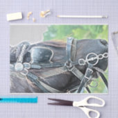 Paarden Western Rustic Brown Green Decoupage Tissuepapier (Craft)