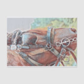 Paarden Western Rustisch land ontkoppeling Tissuepapier (Voorkant)