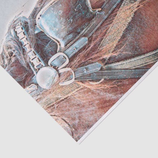 Paarden Western Rustisch land ontkoppeling Tissuepapier (Detail)