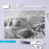 Paarden Western Rustisch zwart en witte  kunst Tissuepapier (Craft)