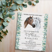 Paarden Western Weddenschap Greenery Wood Rustic