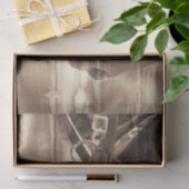 Paarden Westerne Sepia Rustic Wood Ontvlechting Tissuepapier (Geschenk)