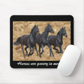 Paarden Wild Mousepad Muismat (Met muis)